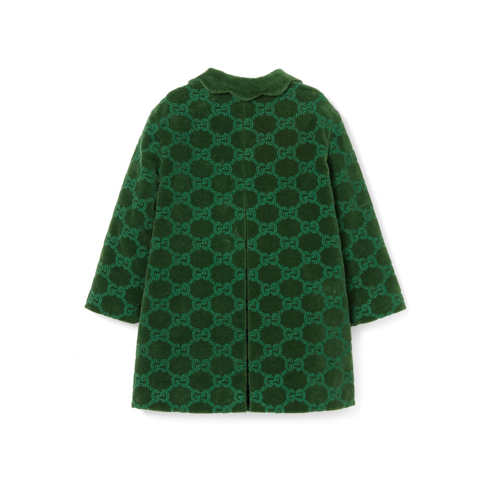 Cappotto neonato in velluto di cotone GG