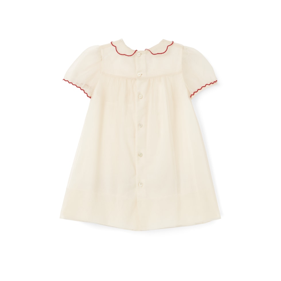 Baby tulle dress with embroidery