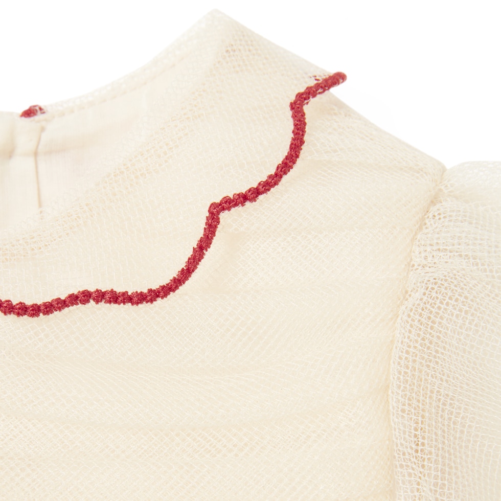 Baby tulle dress with embroidery