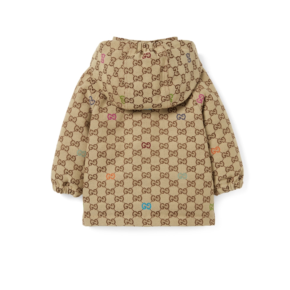 Cappotto neonato in tessuto GG imbottito