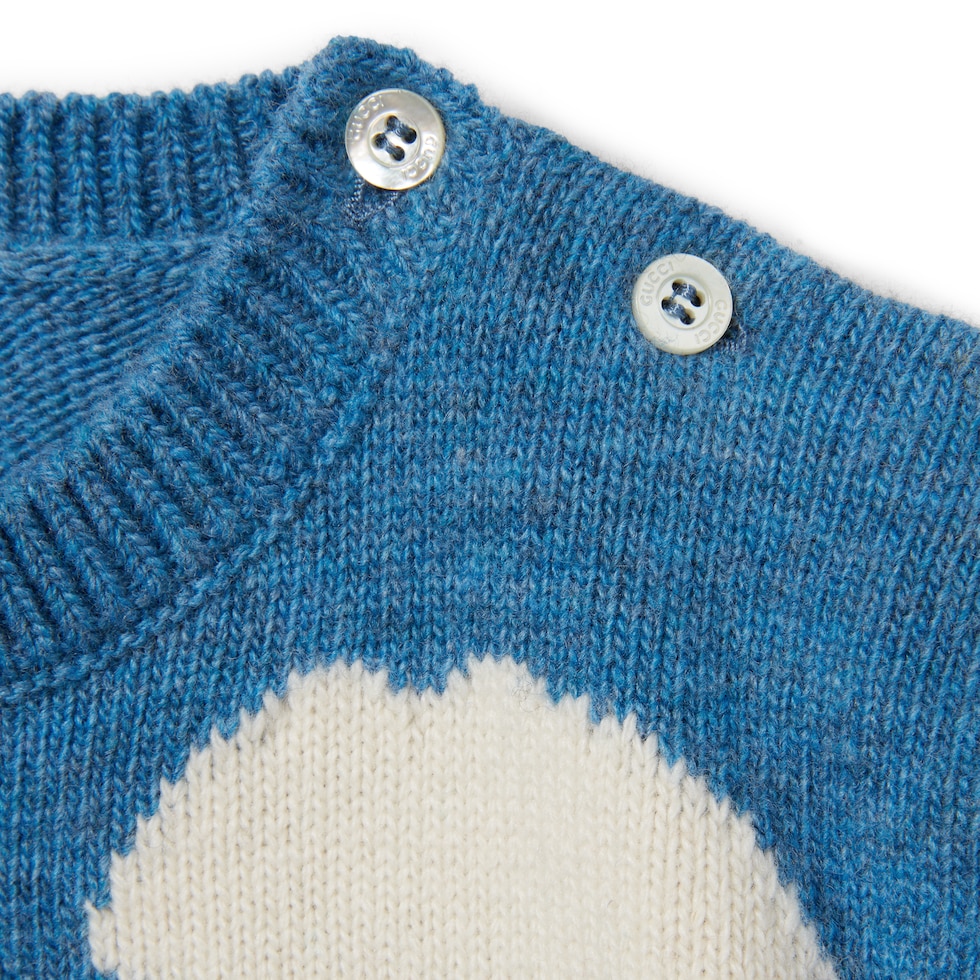 Baby wool sweater with embroidery