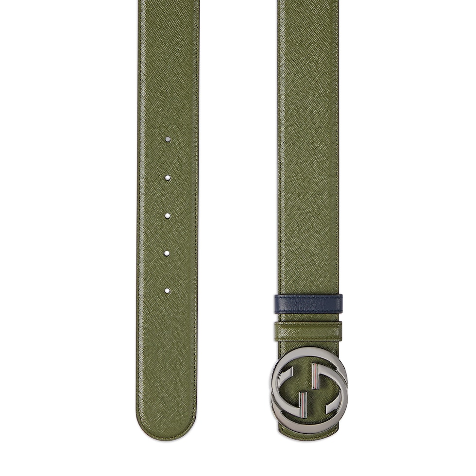 Reversible belt with Interlocking G buckle