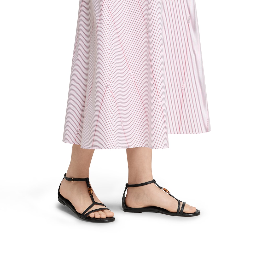 Women's sandal with bamboo detail