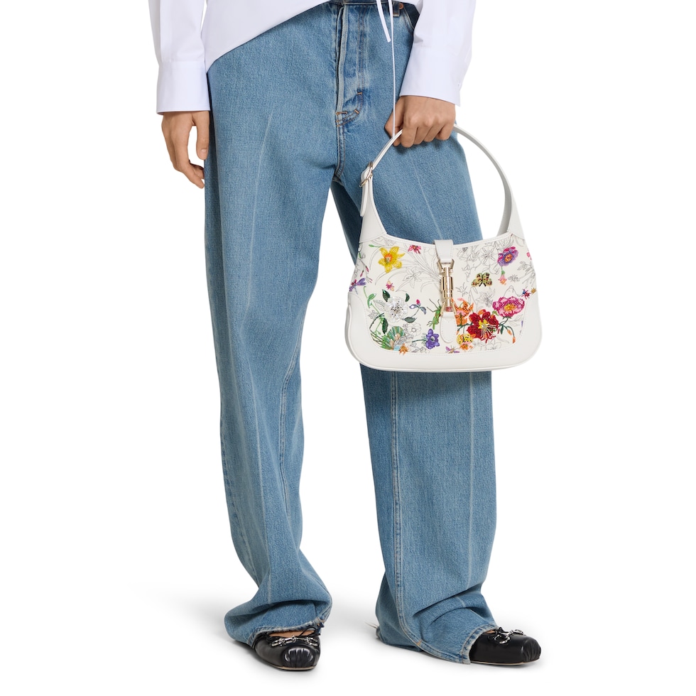 Borsa Gucci Jackie 1961 ricamata misura media