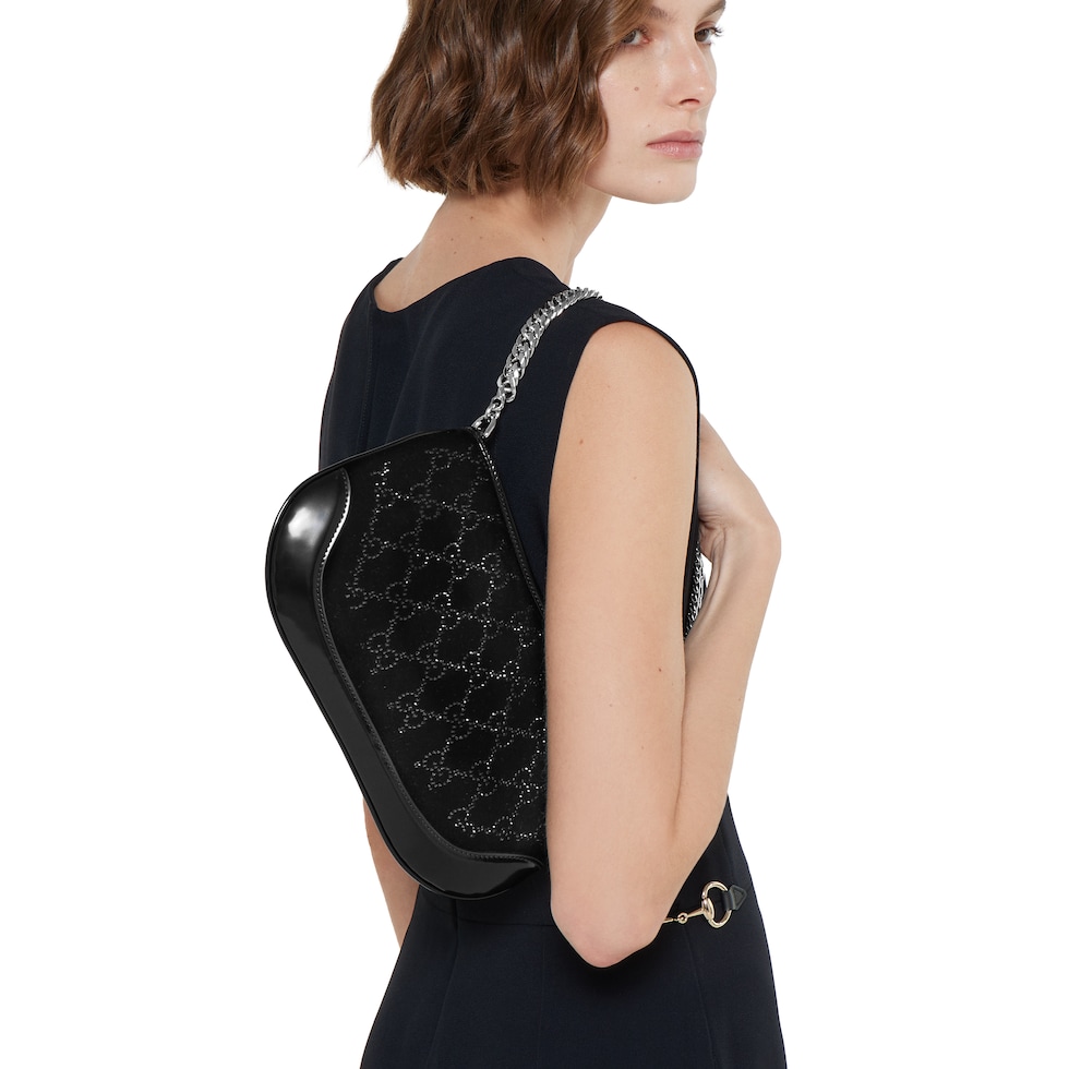 Crystals medium shoulder bag