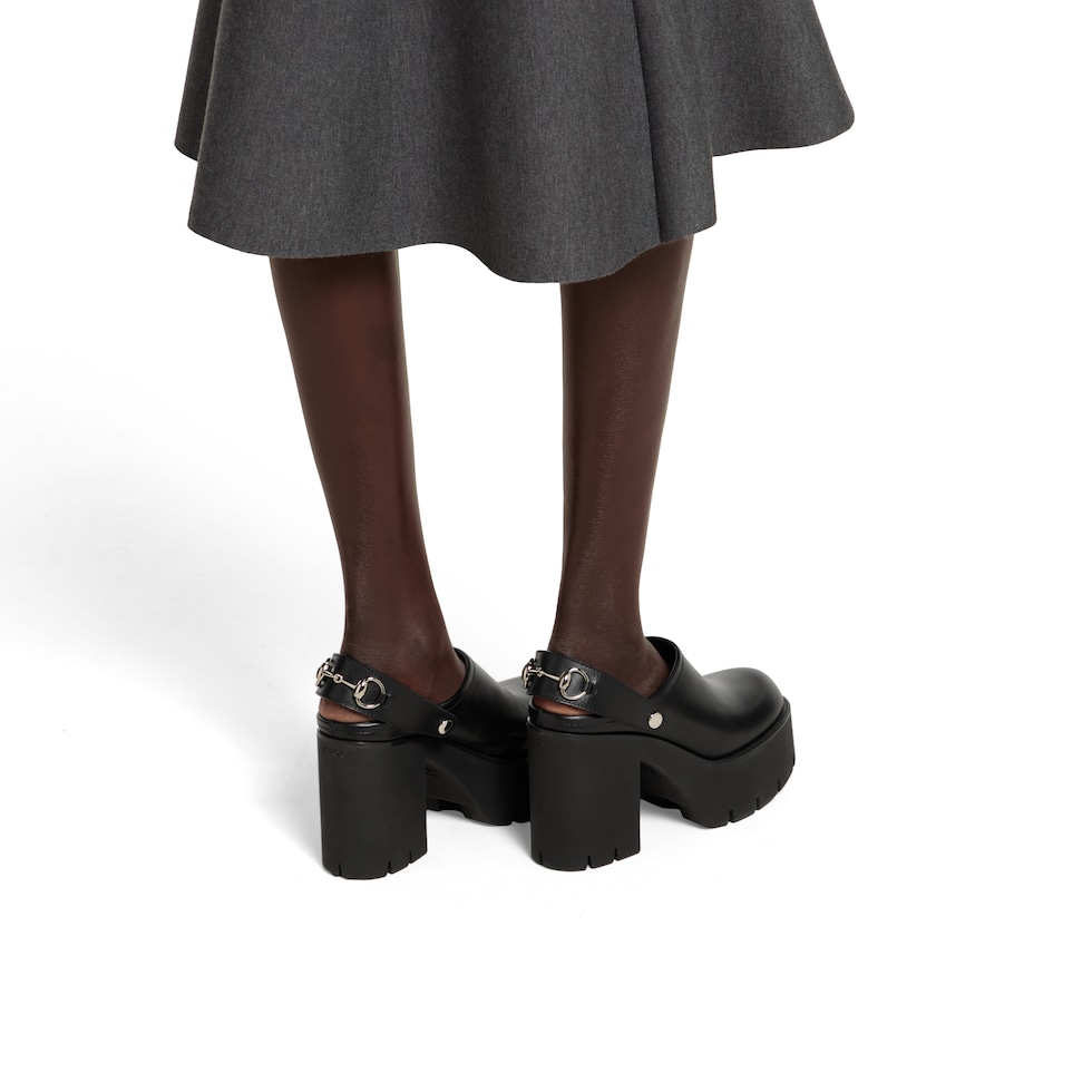 Women's platform mule with Horsebit