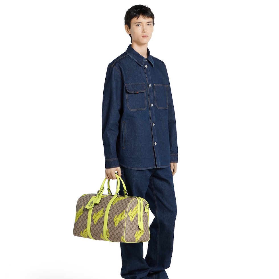 Medium duffle bag with print