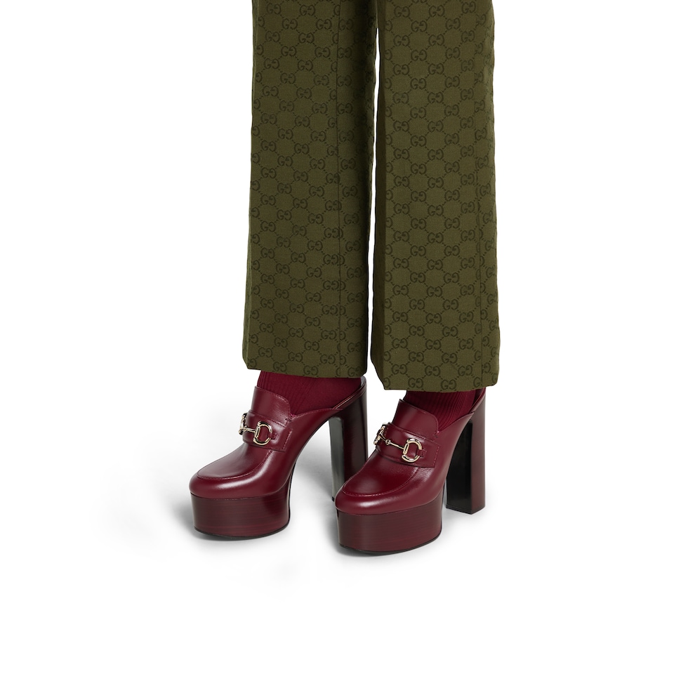 Women's platform mule with Horsebit