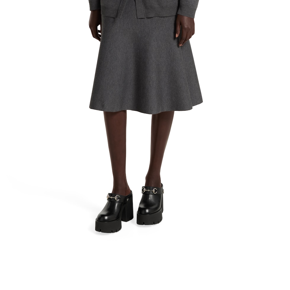 Women's platform mule with Horsebit