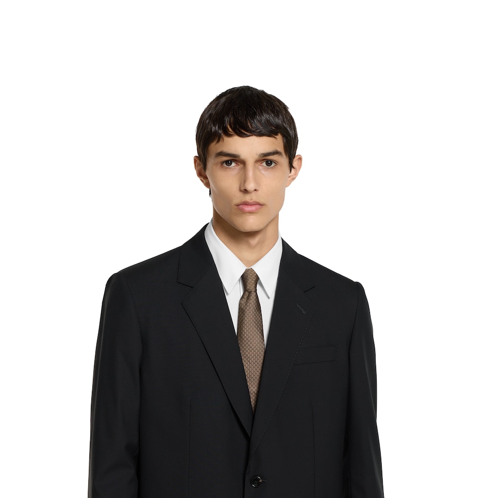 GG silk jacquard tie