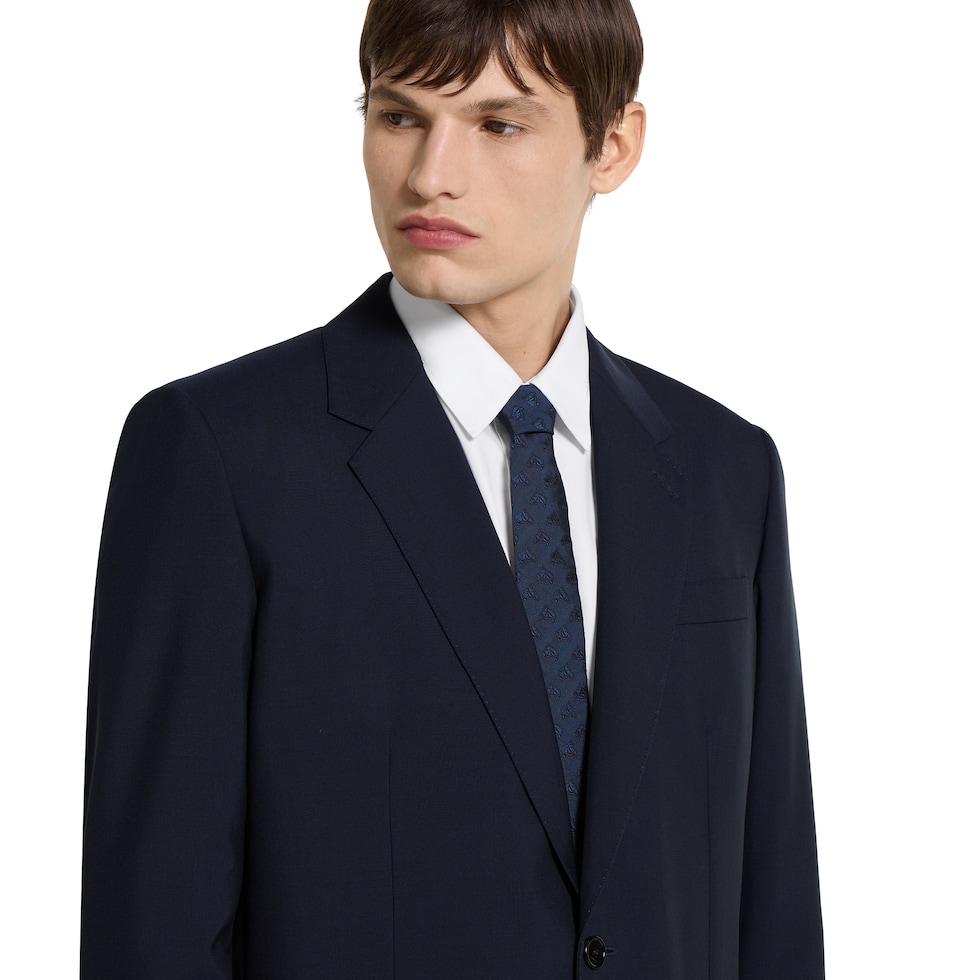 Equestrian silk jacquard tie