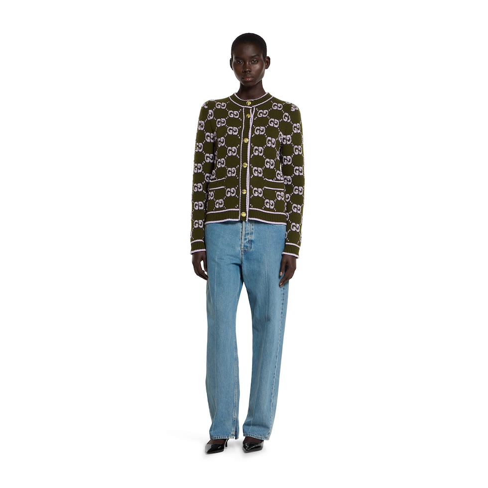 GG wool bouclé jacquard cardigan