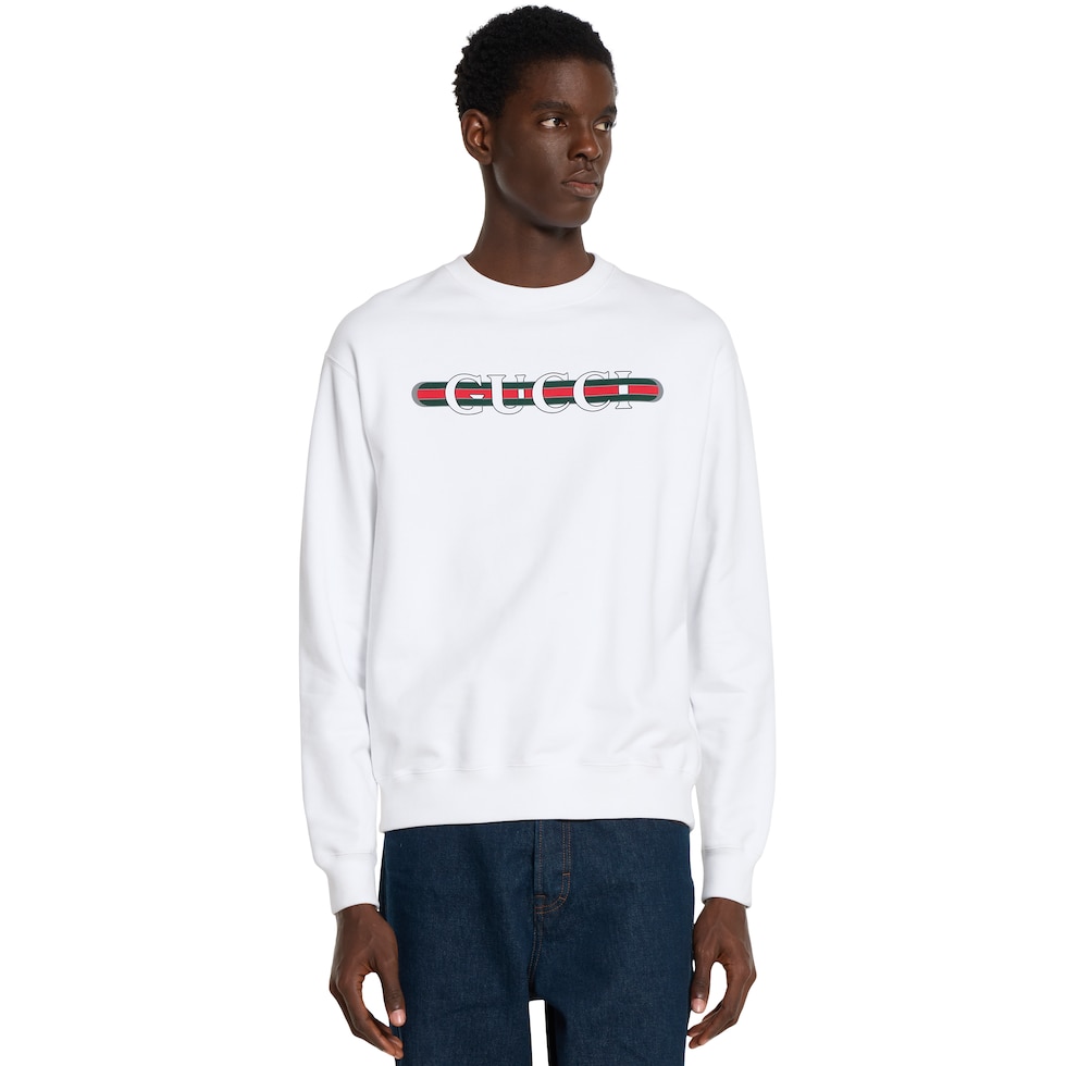 Cotton jersey sweatshirt with print
