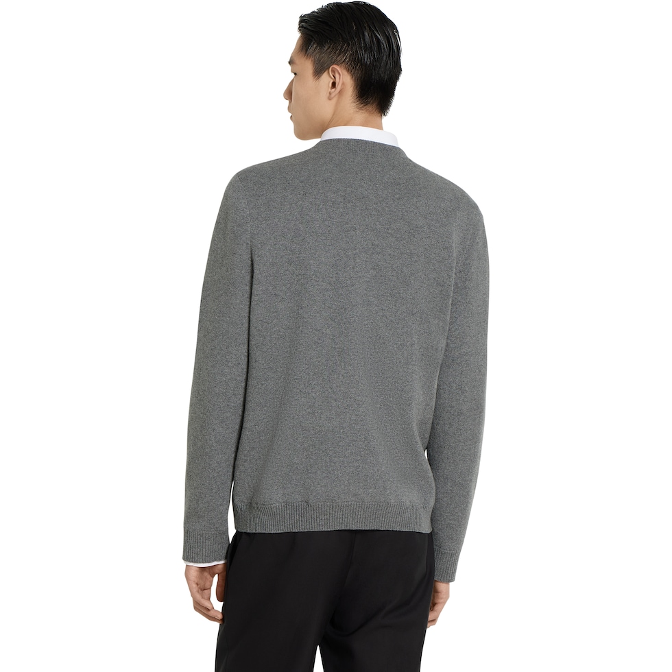 Wool cashmere knit double sweater