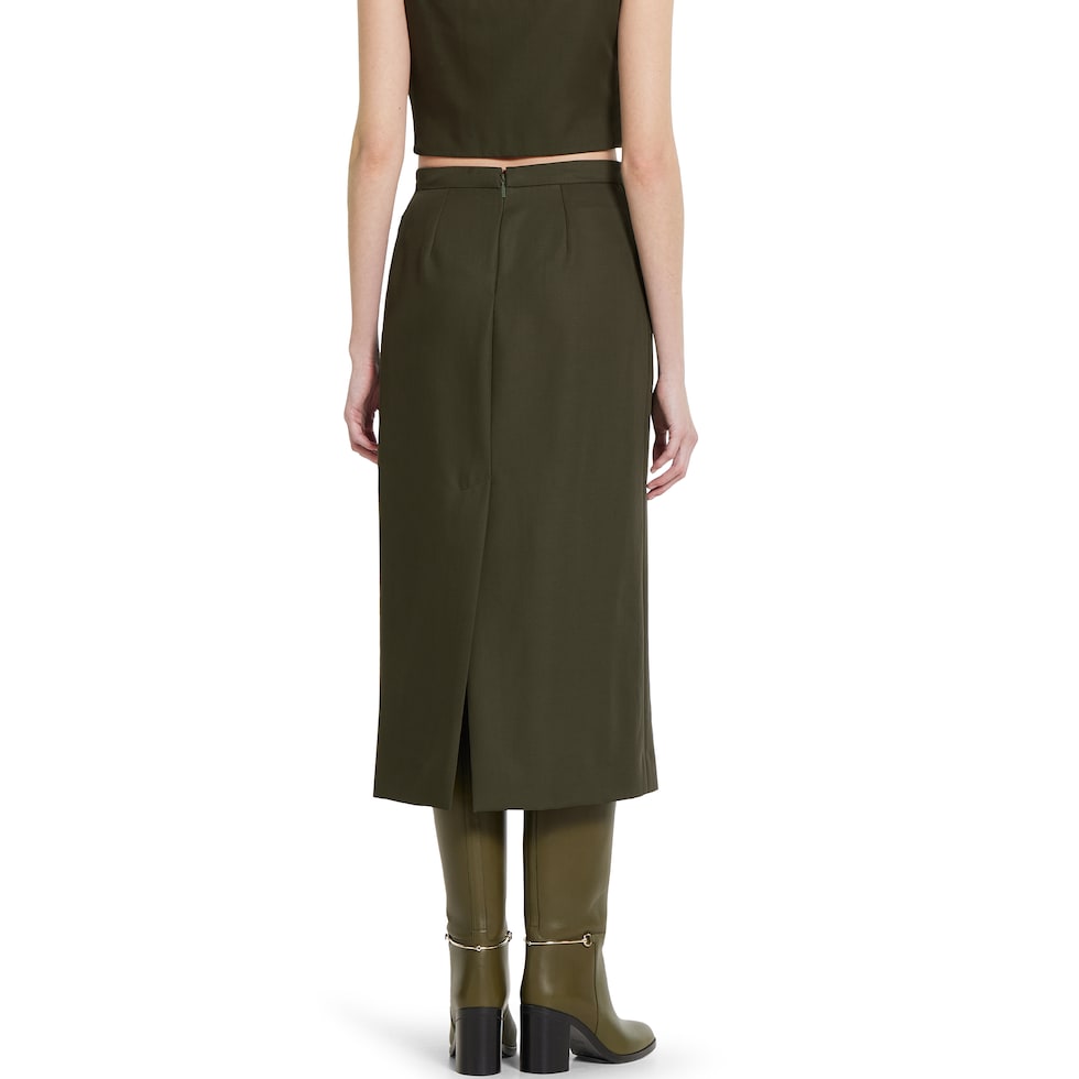 Wool mohair skirt with embroidery