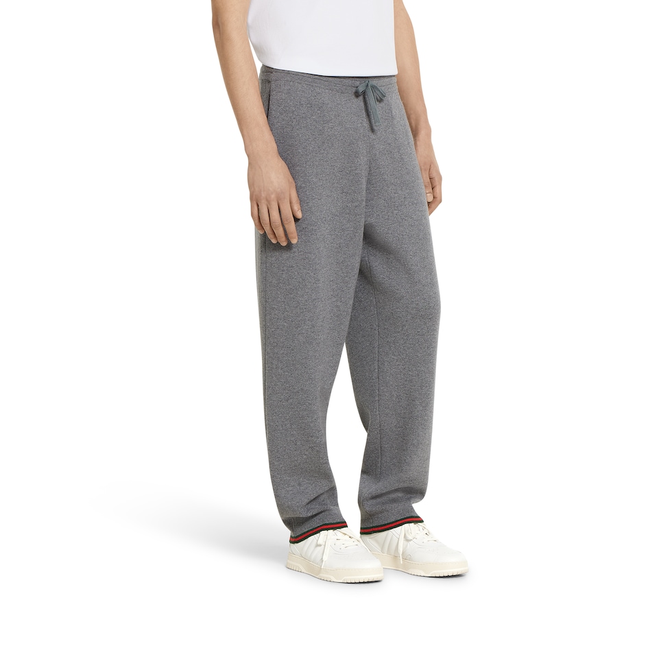 Wool cashmere knit double leisure pant
