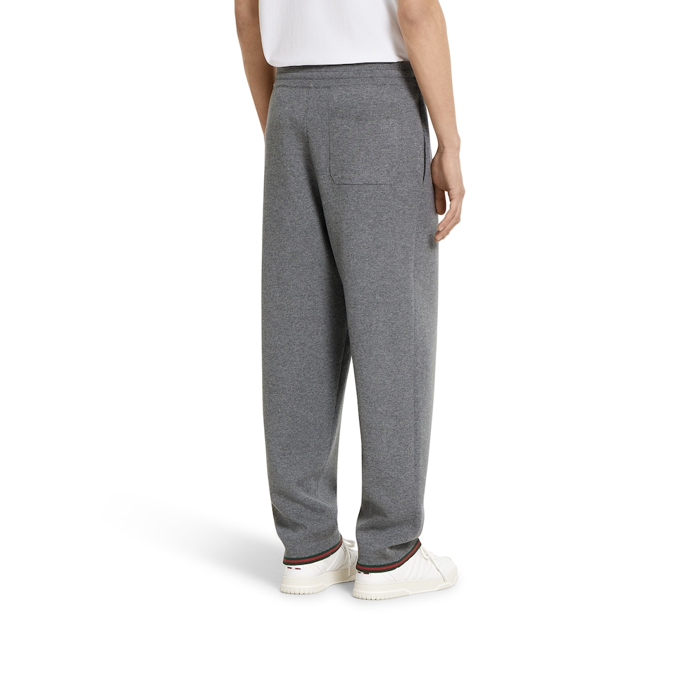 Wool cashmere knit double leisure pant