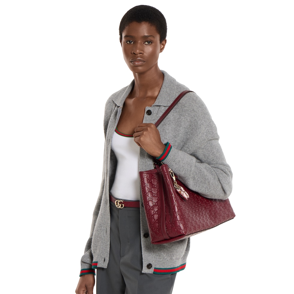 GG Emblem large tote bag