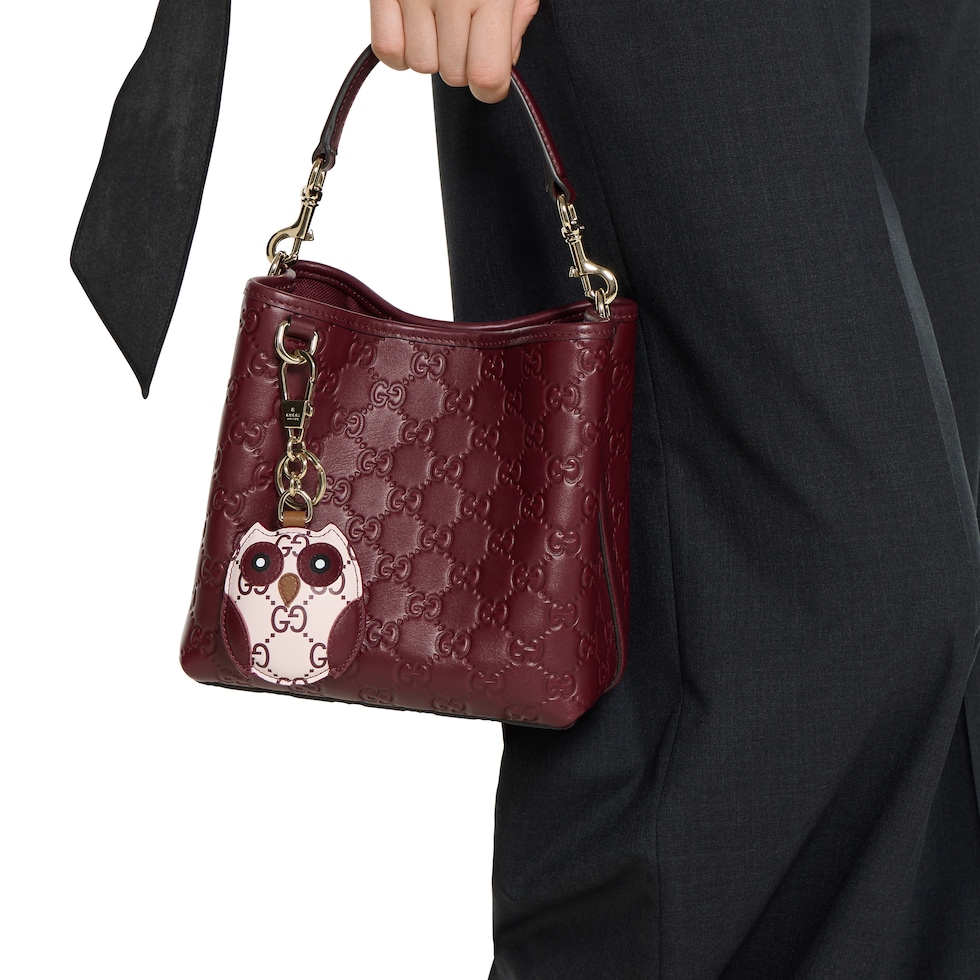 Owl-shaped bag charm