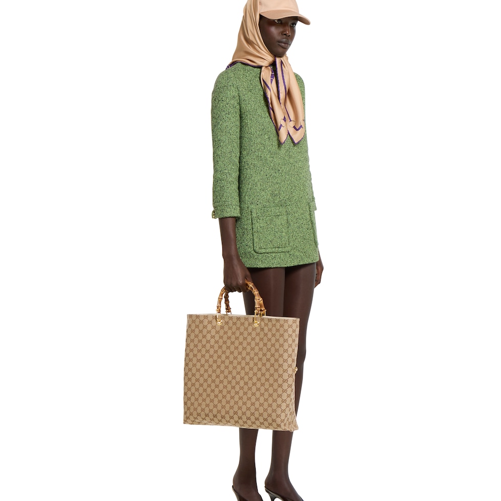Bamboo large reversible tote bag
