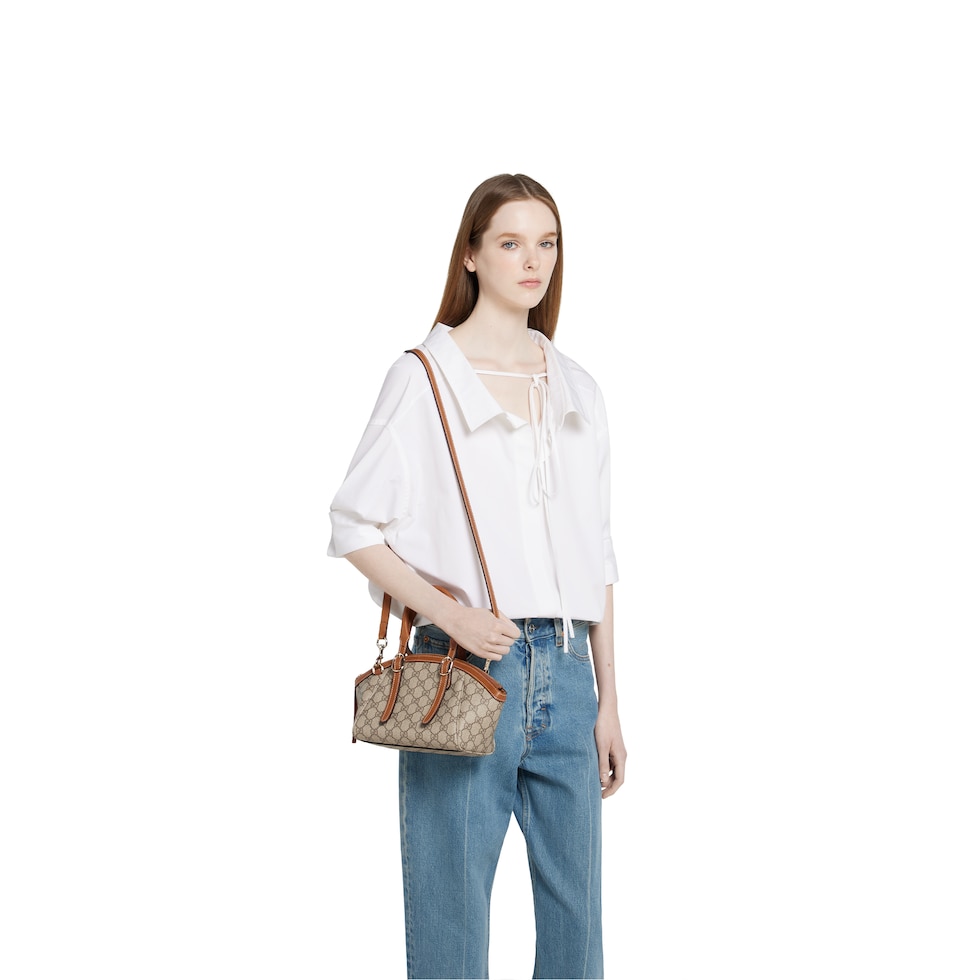 GG Emblem small top handle bag