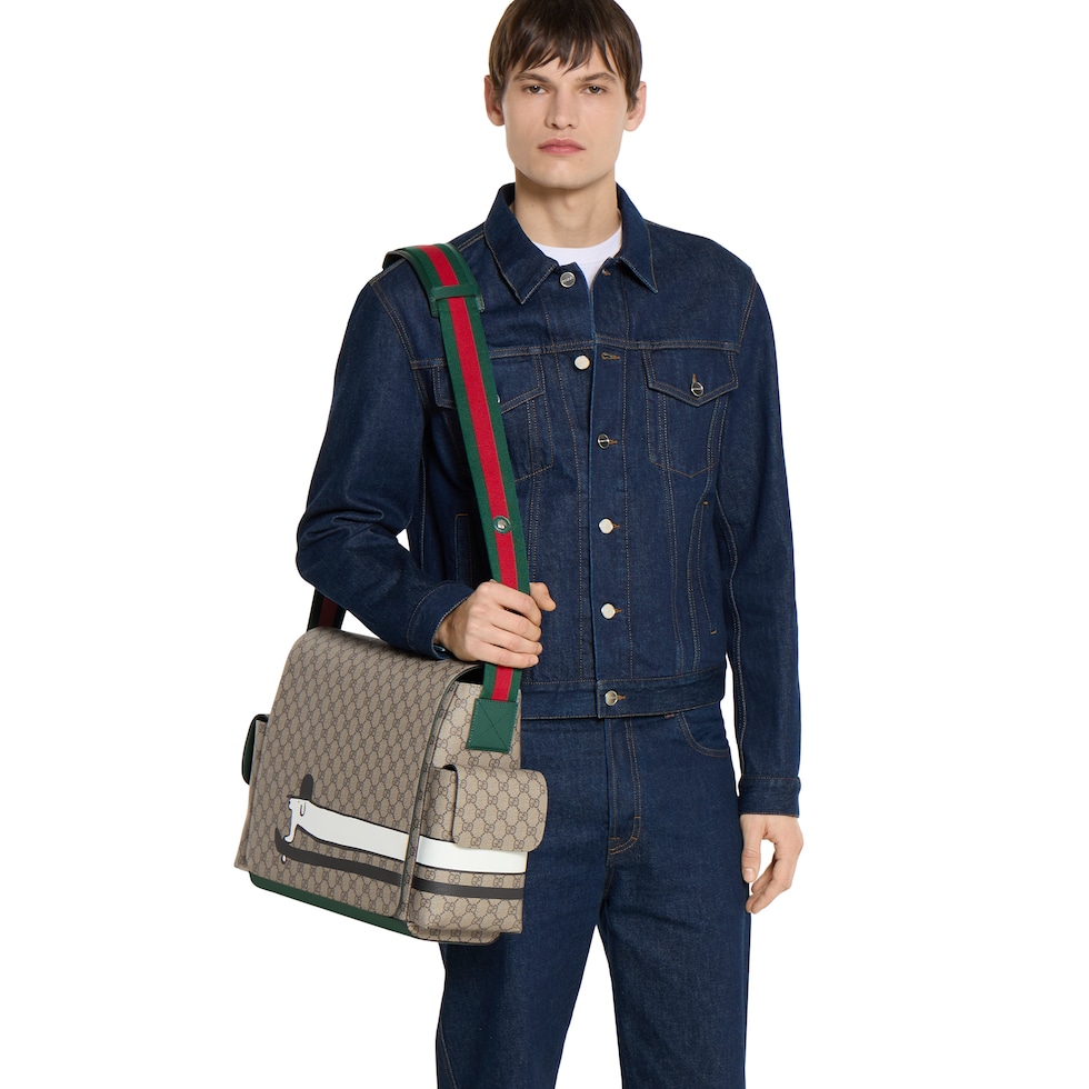 Large printed GG changing bag