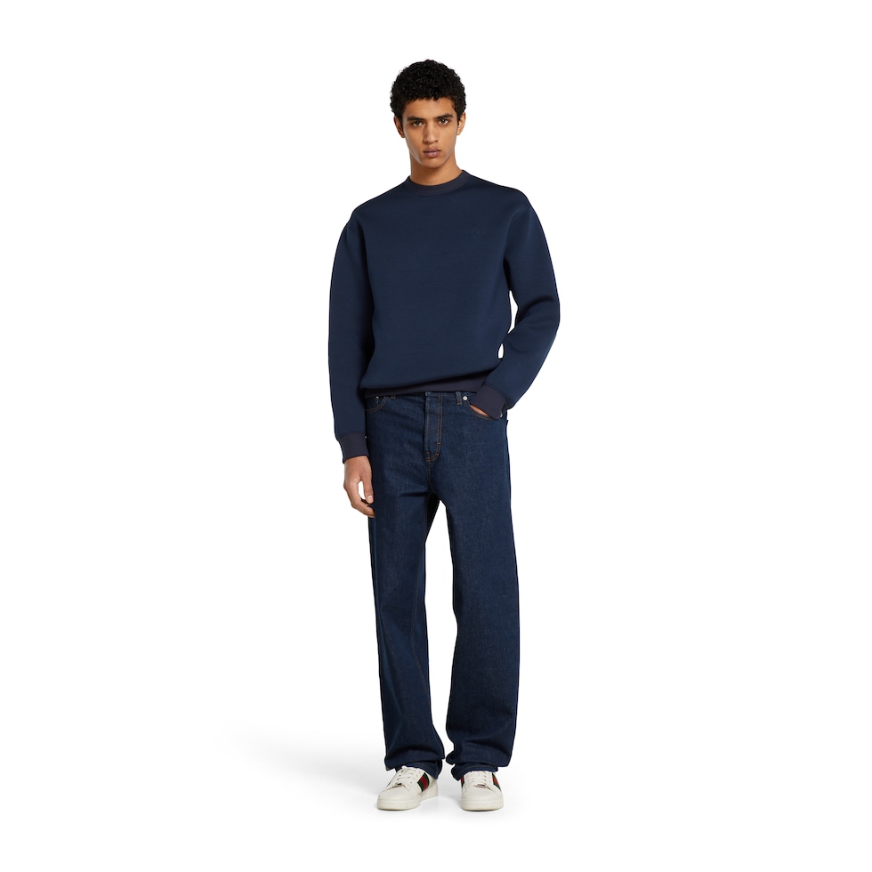 Cotton jersey sweatshirt with embroidery