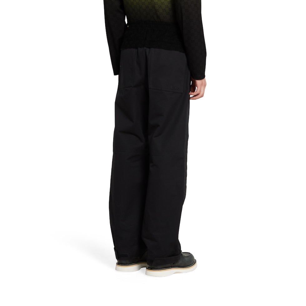 Cotton ripstop pant with canvas insert