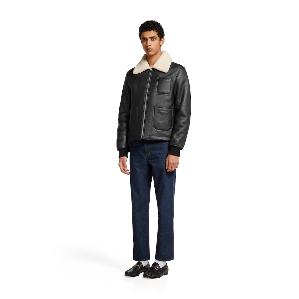 Jacke aus Shearling mit Nappaleder-Finish