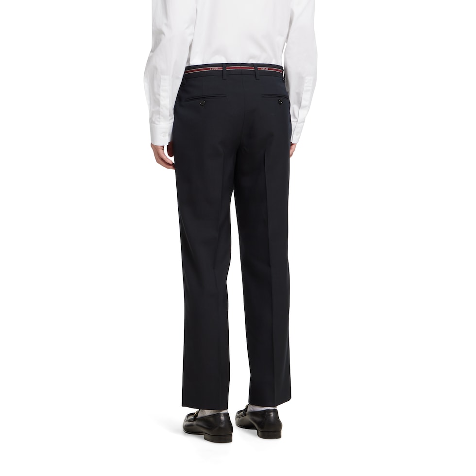 Wool pant with selvedge detail 
