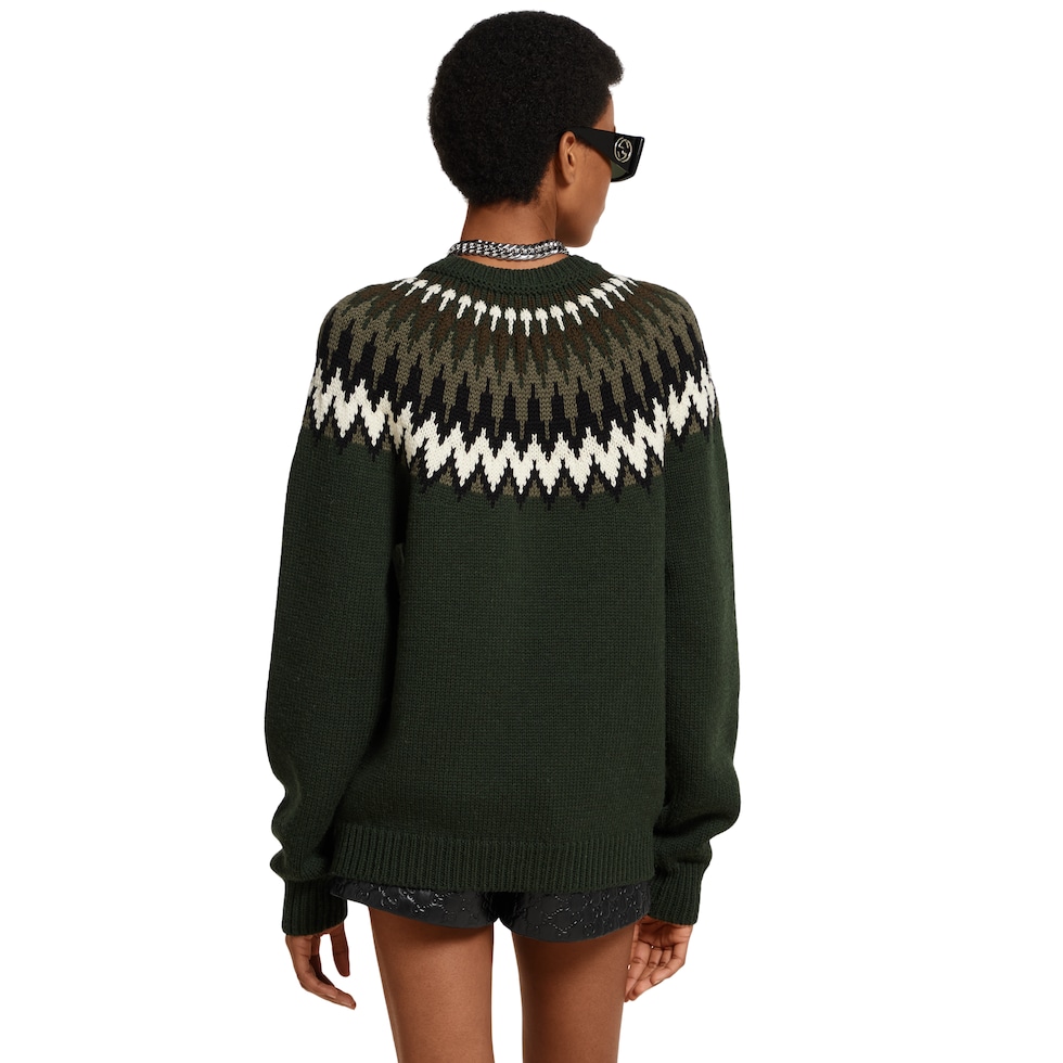 Norwegian wool jacquard sweater