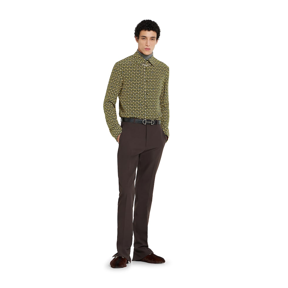 Camisa de crêpe de Chine de seda 