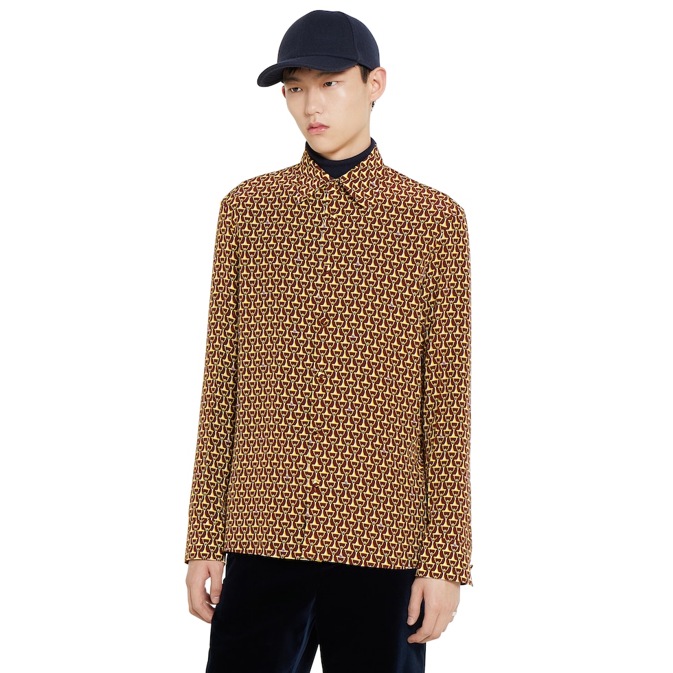 Camisa de crêpe de Chine de seda 