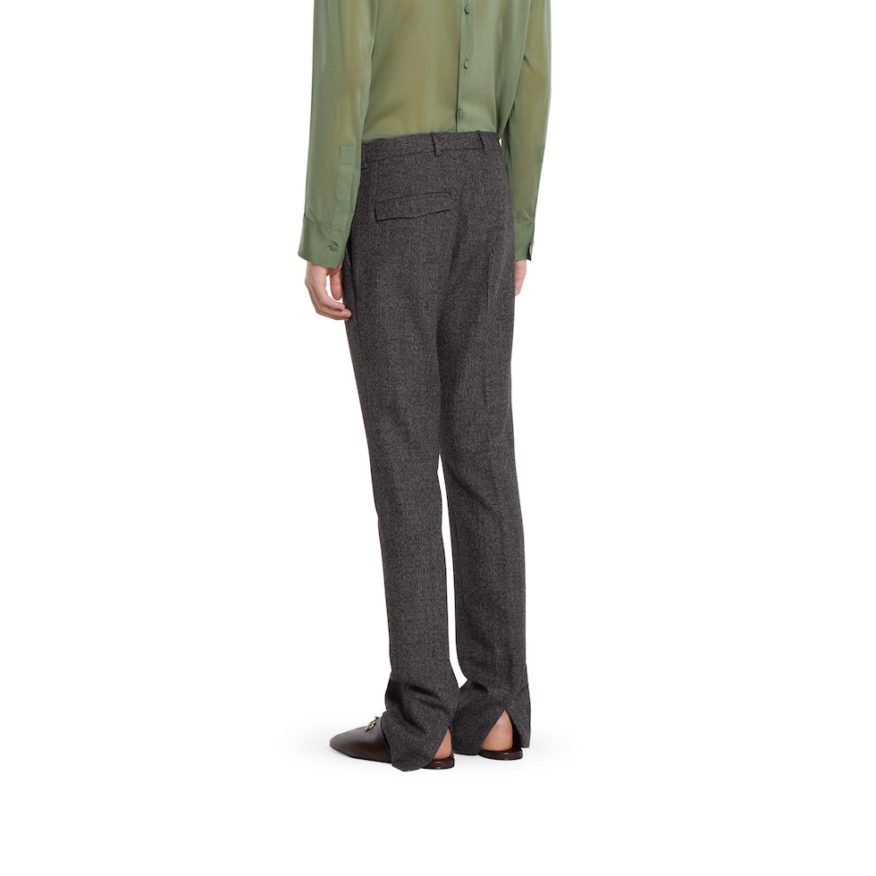Wool mouliné pant