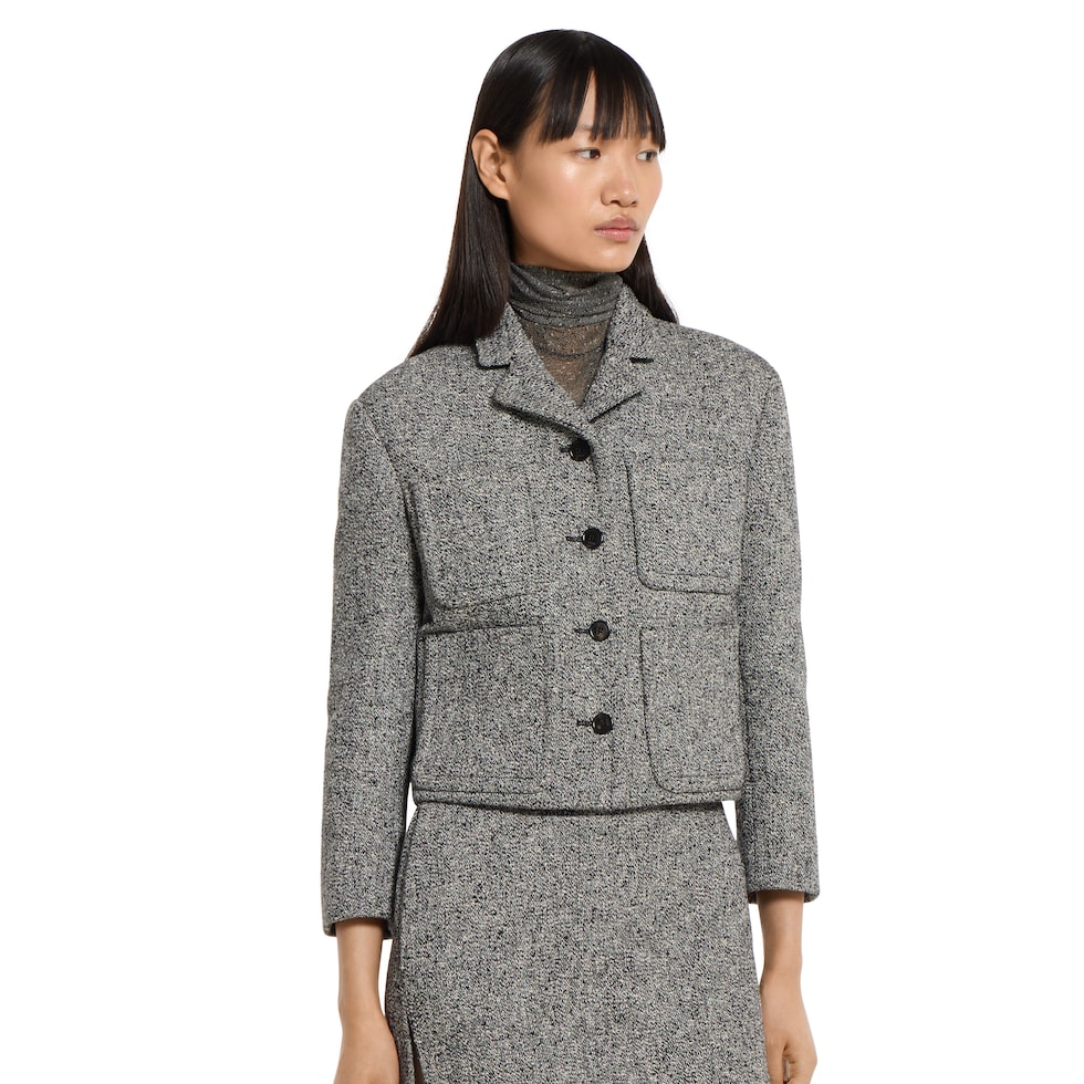 Double cotton-wool mouliné jacket