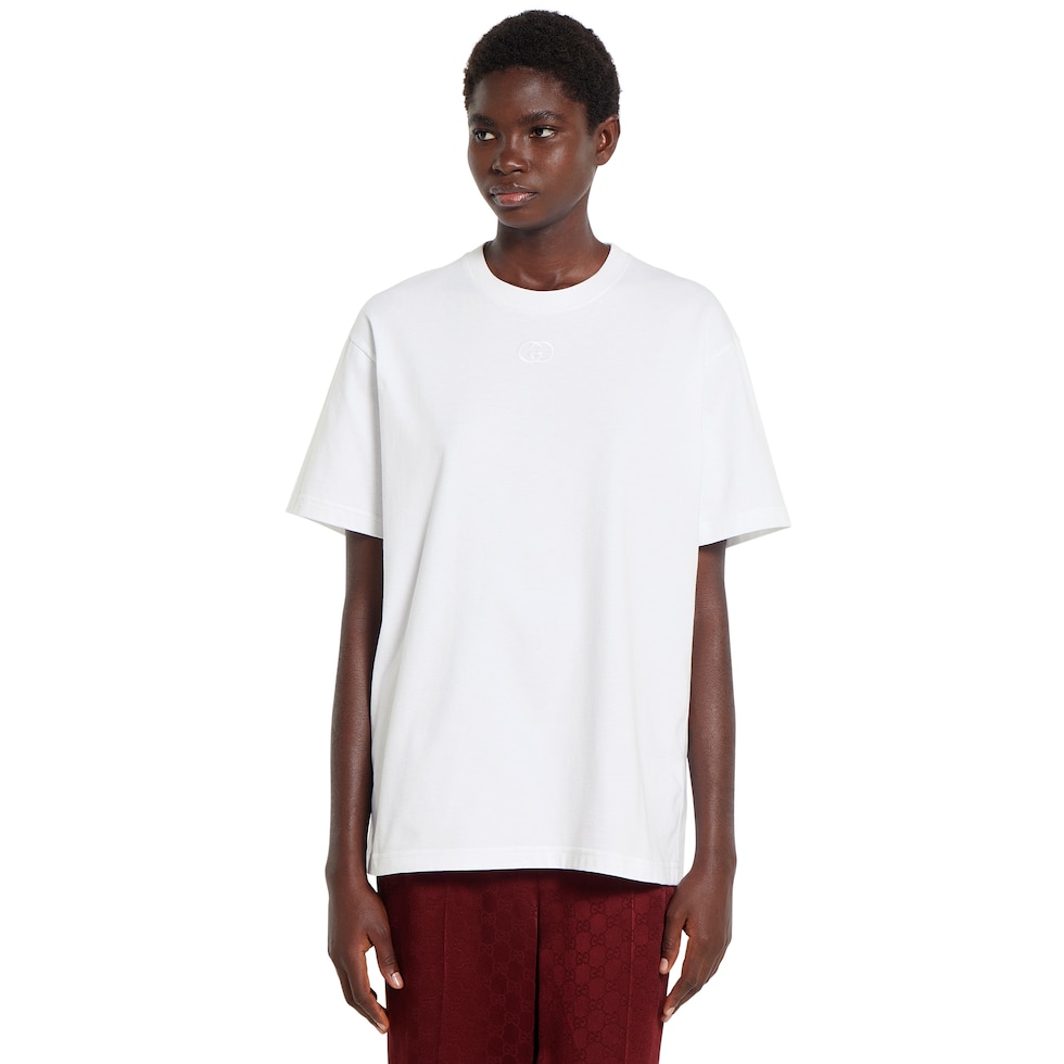 Cotton jersey T-shirt with embroidery