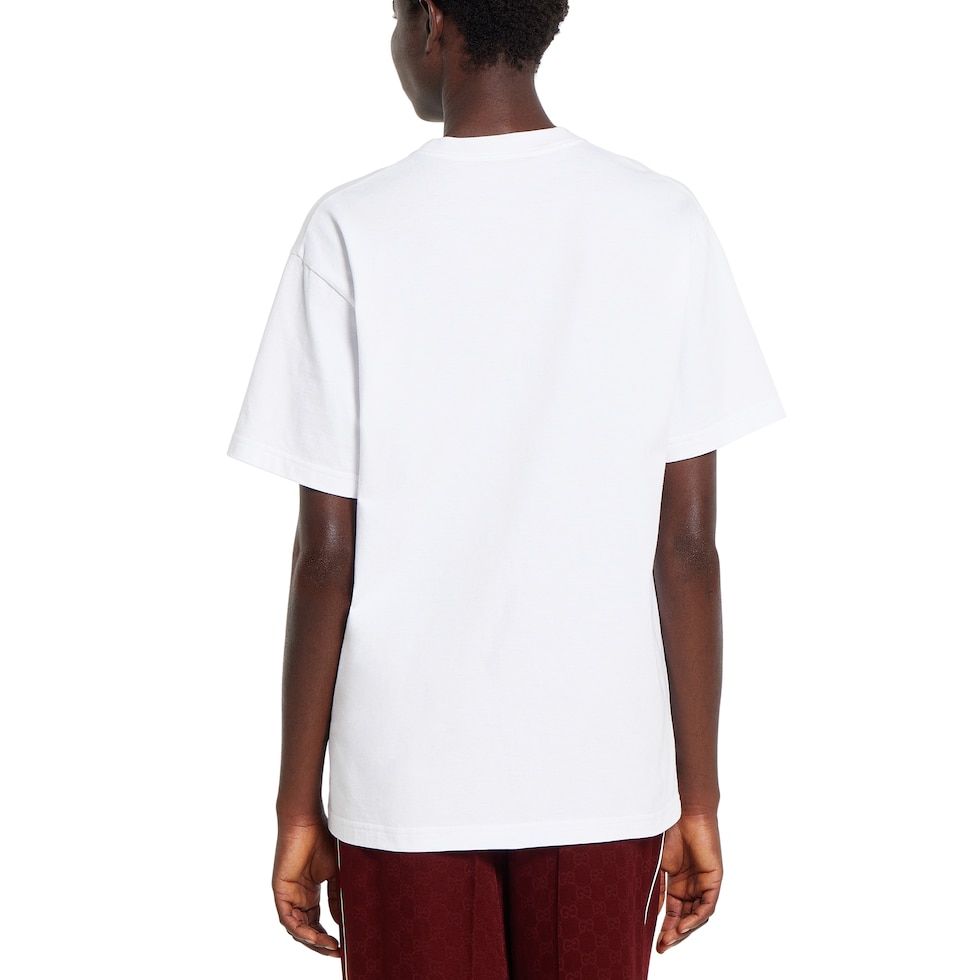 Cotton jersey T-shirt with embroidery