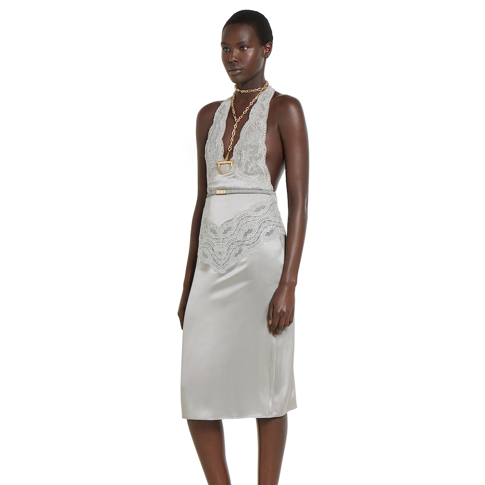 Silk satin dress