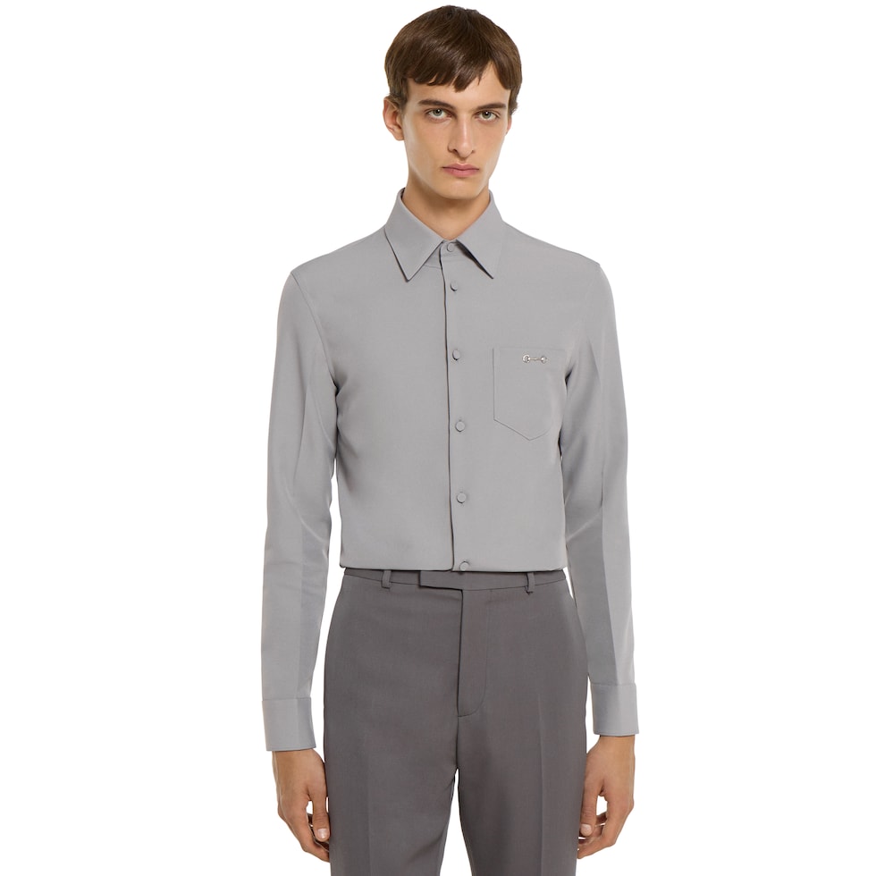 Technical panama shirt with Horsebit