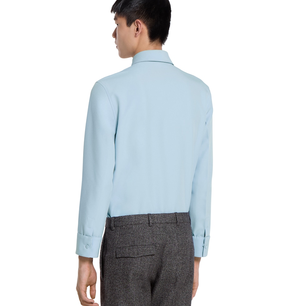 Polyester twill shirt with Horsebit