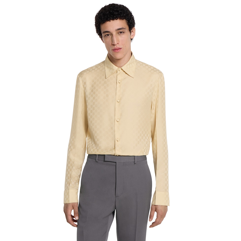 GG silk jacquard shirt