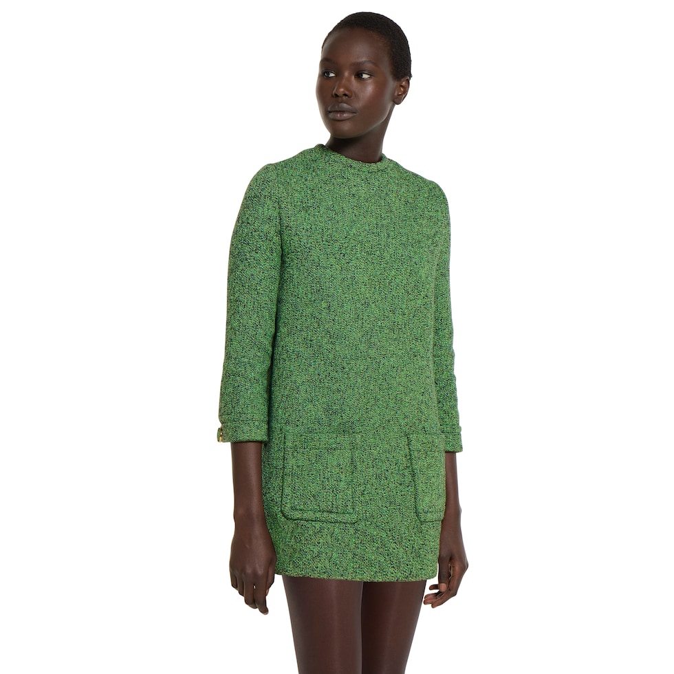 Cotton wool mouliné dress