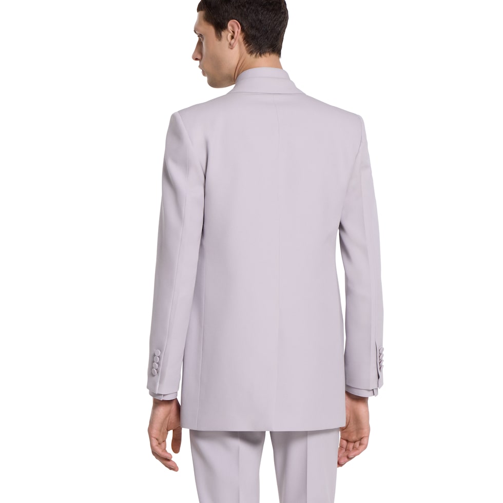 Double-breast wool gabardine jacket