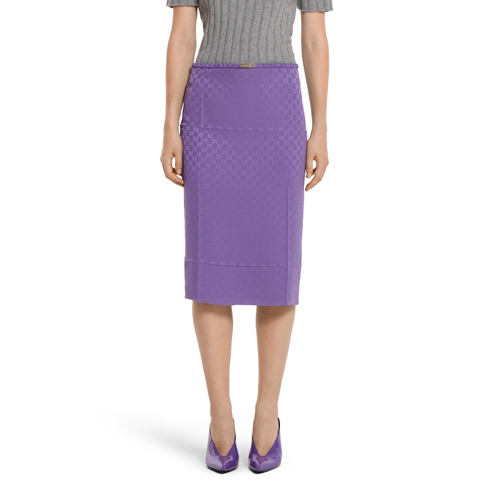 GG silk jacquard skirt
