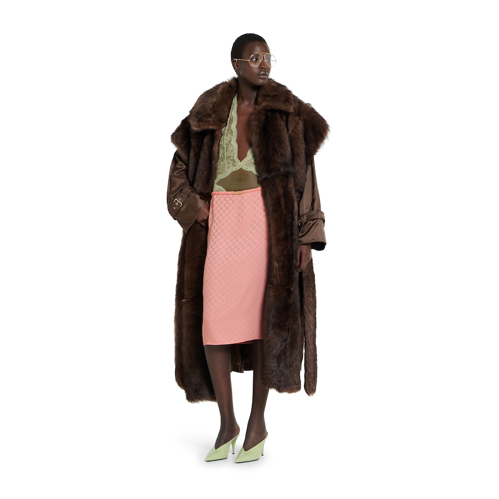 GG silk jacquard skirt