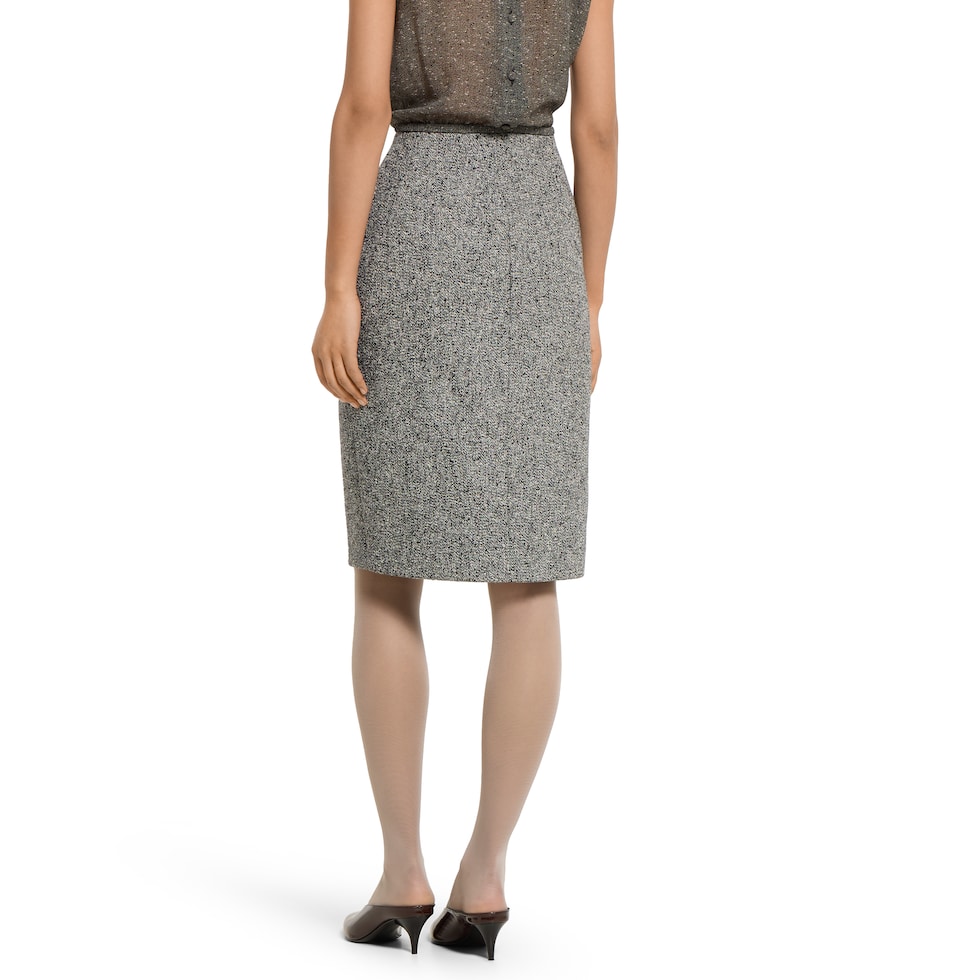 Cotton-wool mouliné skirt