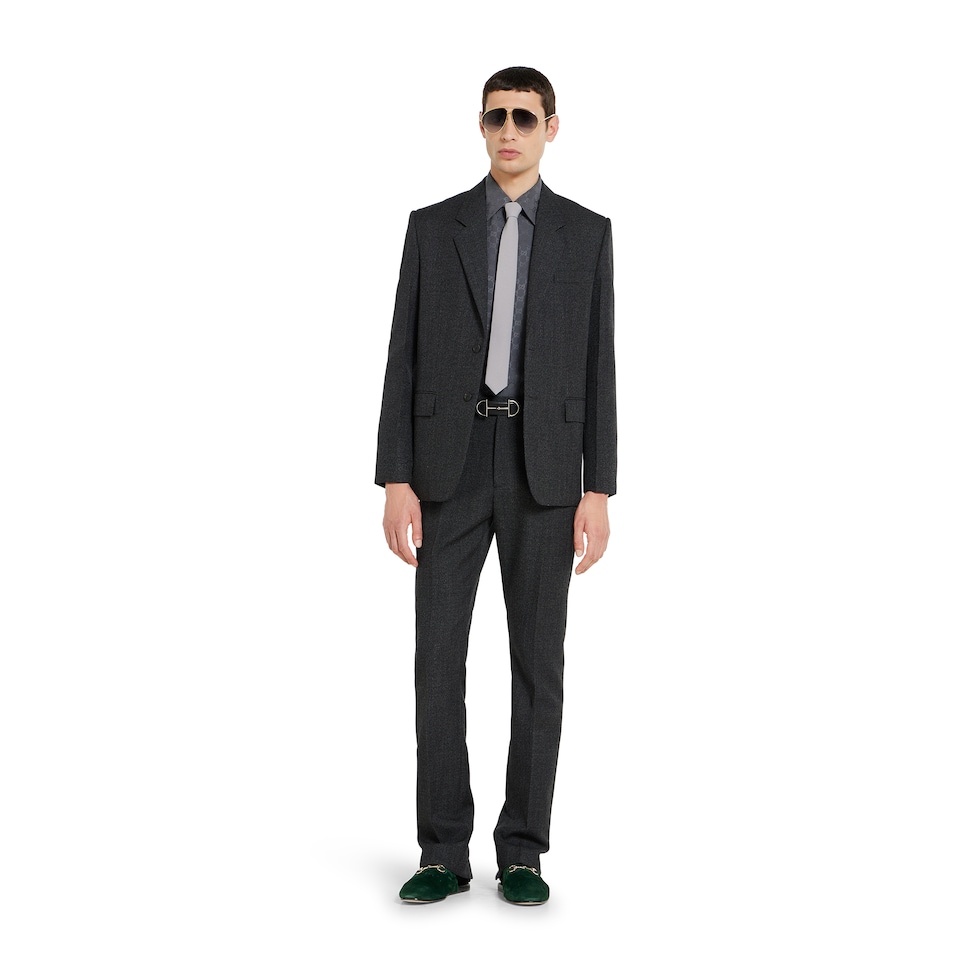 Wool mouliné pant