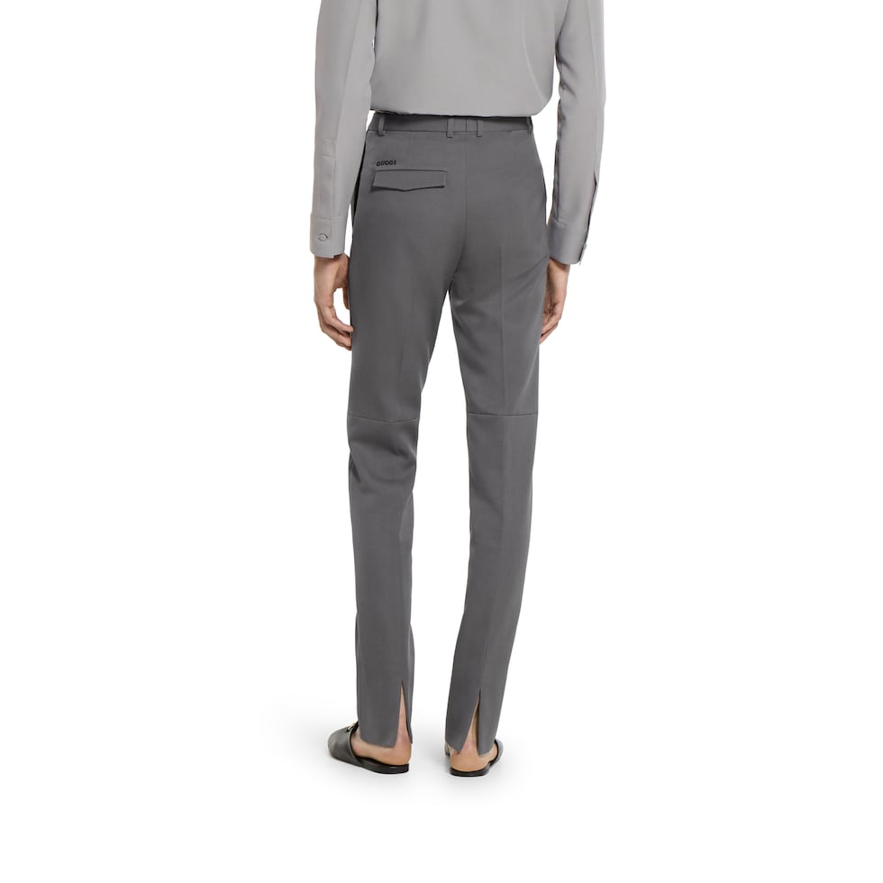 Heavy wool satin pant