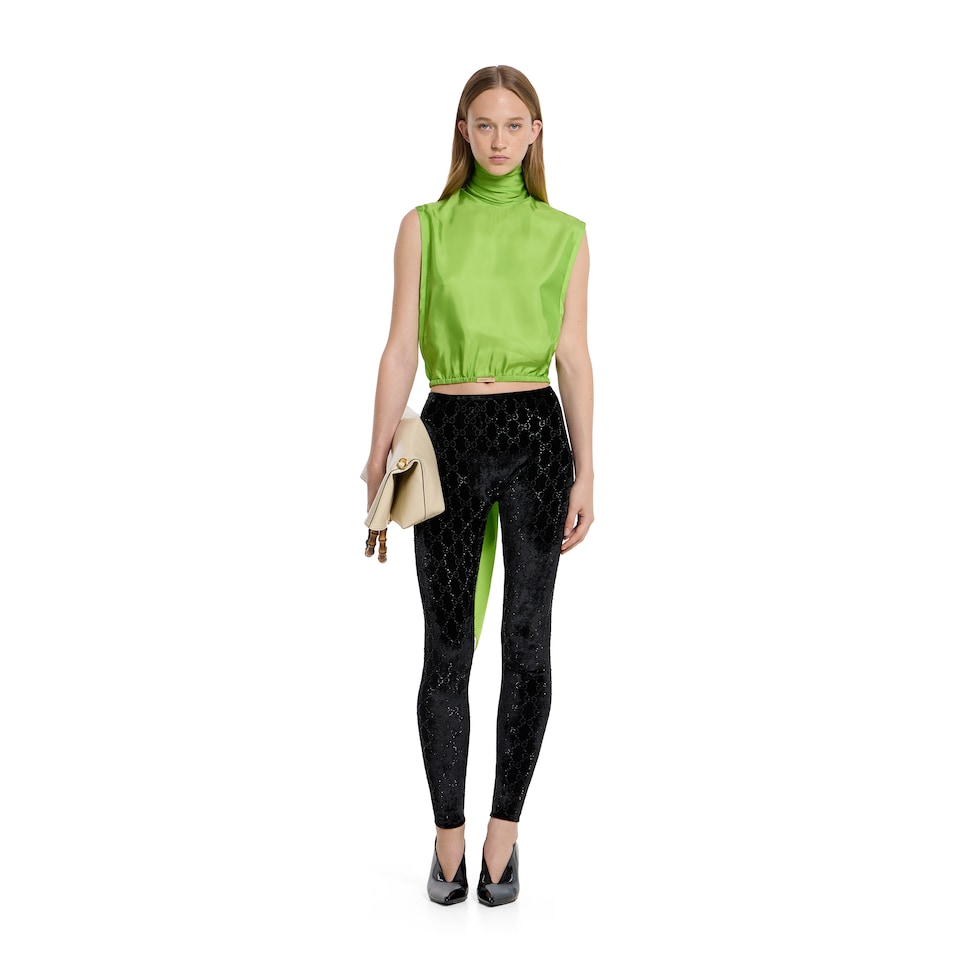 GG crystal embroidered leggings