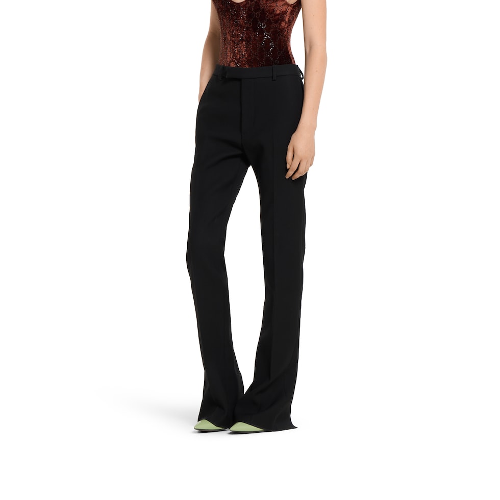 Dry crêpe wool pant